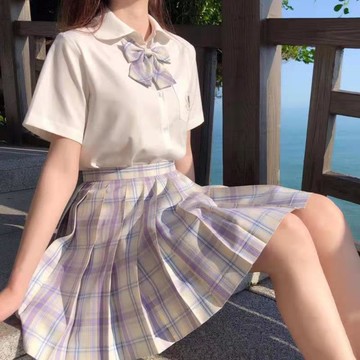 百褶裙 學生裙 JK制服 jk制服正版套裝裙子女沒內襯夏季格裙百褶裙日系短裙半身裙春秋款【MJ25921】