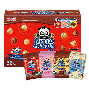 明治Meiji貓熊夾心餅乾組/35g/36入