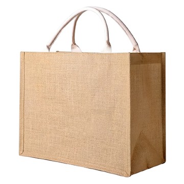 麻布手提袋，黃麻/防水膜材質  46 x 37 x 22cm  A3款  1個