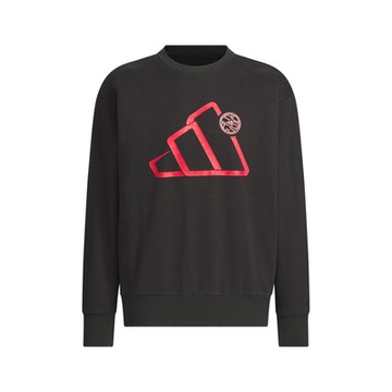 Adidas CM DK CREW 男款 黑色 寬鬆 圓領 棉質 運動 休閒 長袖 JM1002