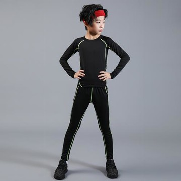 兒童籃球服秋冬 秋季緊身衣訓練服 男童運動球衣打底內搭秋天球服