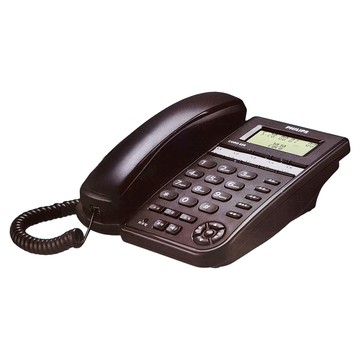 PHILIPS 飛利浦 來電顯示有線電話 包裝尺寸19.8 x 21.2 x 6.5cm 線長2m 黑色 62g  CORD026B