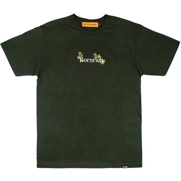BORNRICH BR0037 刺繡葉子 短T (綠色)