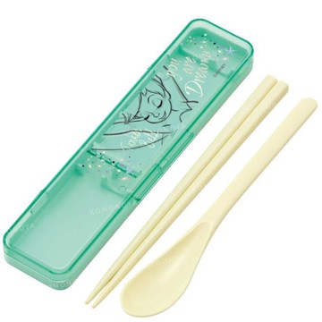 小禮堂 Skater 奇妙仙子 盒裝兩件式餐具組 CCS3SAAG (綠透明款)