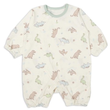 akachan honpo - 幼兒連身衣-恐龍-淺綠色