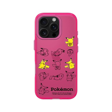 iPhone 16 Pro Clear 粉漾桃 - 寶可夢 Pokemon - 皮卡丘動作大集合