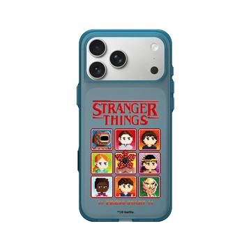 iPhone 17 Pro Max Clear (相機按鈕) 夜幕藍 - Stranger Things - 8 位元 - 角色選單