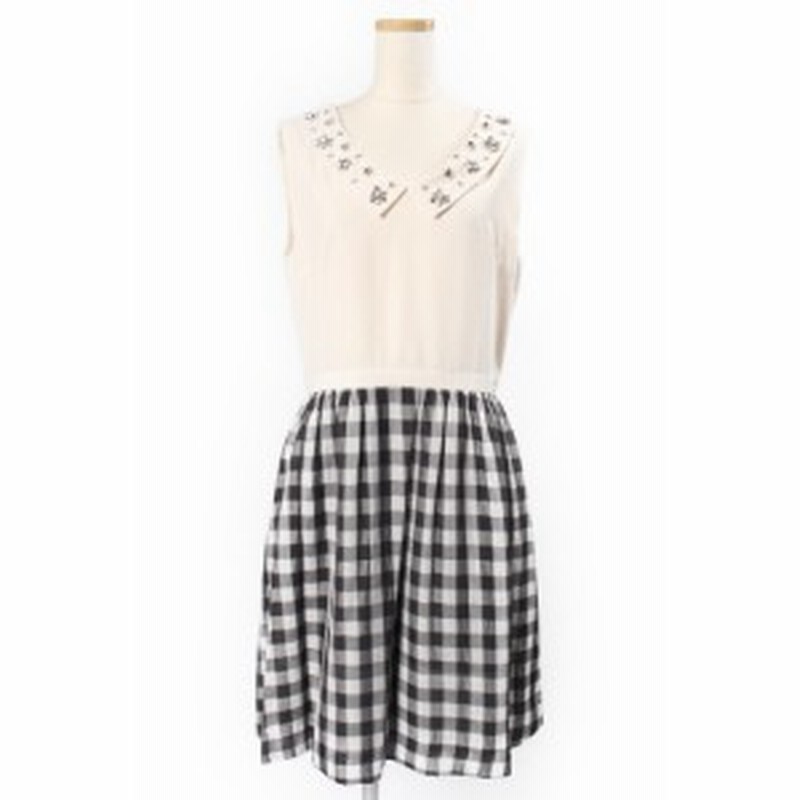 中古 チェスティ Chesty ビジュー 装飾 チェック 切替 ワンピース Mm0515 レディース 通販 Lineポイント最大1 0 Get Lineショッピング