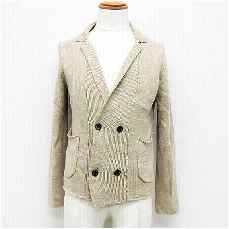 ダブルスタンダードクロージング ダブスタ Double Standard Clothing ニット カーディガン ジャケット 長袖 コットン混 ベージュ F メンズ 中古 通販 Lineポイント最大0 5 Get Lineショッピング