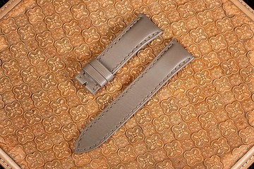 Apple Watch 錶帶 微立體縮窄款 (義大利植鞣革-大象灰)