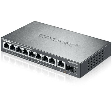 【快速出貨】 免運 網絡交換機 TP-LINK10口全千兆PoE交換機8口TL-SG1210P隔離VLAN監控用分線器~優樂悅