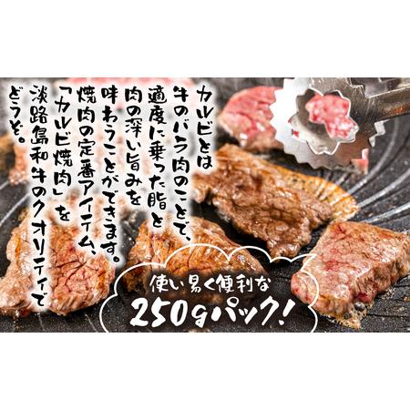 ふるさと納税 淡路島和牛 カルビ焼肉用 500g 約250ｇ×2パック 兵庫県淡路市