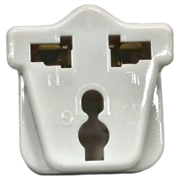 PowerSync 包爾星克 旅行用轉接頭 三插扁腳&圓腳轉8字扁腳 TPATM1AB9A 白色  1個