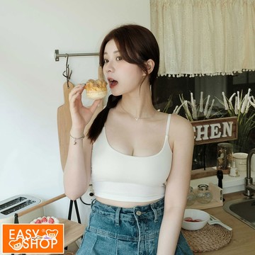 【EASY SHOP】Banana Pie-BRA TOP-時尚美背扭結涼感透氣背心-椰白