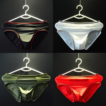 2條男士中腰三角內褲純棉襠部性感冰絲速干青年純色細邊本命年紅