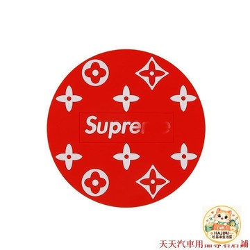 汽車杯槽墊 潮牌圖案 軟膠防滑墊 隔熱防燙 車用水杯墊 圓形 單個/兩個裝 車內用品