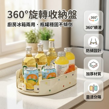 台灣出貨✨ 旋轉收納盤 廚房調味瓶罐 冰箱飲料架 加厚置物盤 家用整理神器 360度轉動