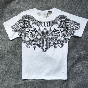 小眾朋克另類骷髏鬼頭全棉男士T恤重金屬歐洲站美洲風中性午夜