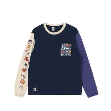 CHUMS Animals Pocket L/S T-Shirt 女 長袖上衣 Purple Crazy CH112512C087