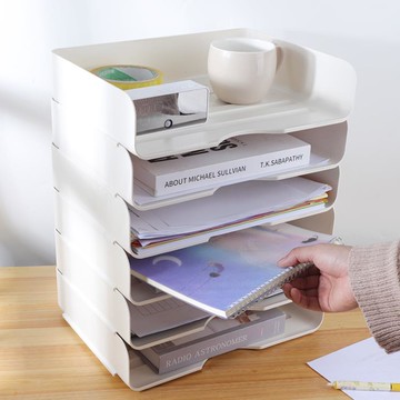 文件架子多層收納盒辦公室桌面a4文件夾置物架書桌雜物資料收納架