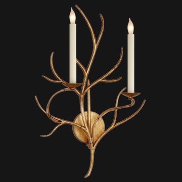 美式鄉村簡約復古做舊銅色壁燈臥室客廳設計師過道樹枝個性裝飾燈