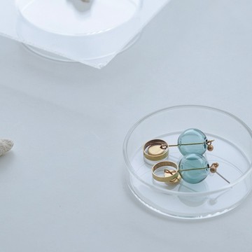 玻璃耳環-冥王星/耳針/夾式/可客製