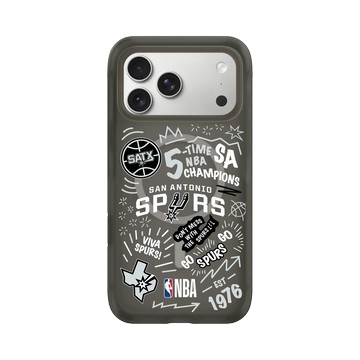 iPhone 17 Pro Max AirX 本質黑 - NBA - 塗鴉系列-聖安東尼奧馬刺 San Antonio Spurs - Graffiti