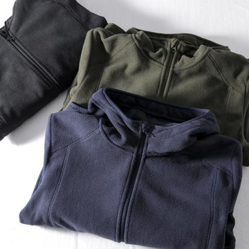 輕奢簡約雙面抓絨搖粒絨日單牛貨春秋外貿男連帽衛衣夾克外套