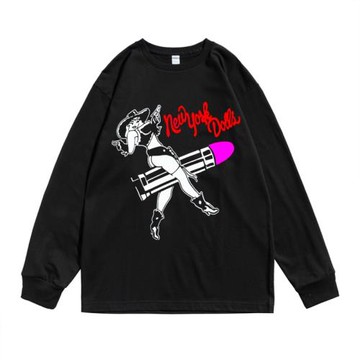 New York Dolls紐約娃娃樂隊美國朋克搖滾個性長袖T恤寬松男女款