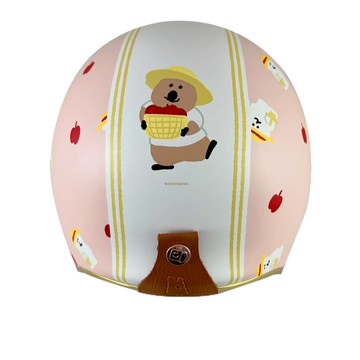 NIKKO 安全帽 N-401A DINOTAENG 暖萌系列 #46 霧面粉 金色邊條 皮革內裡 全拆洗 復古帽