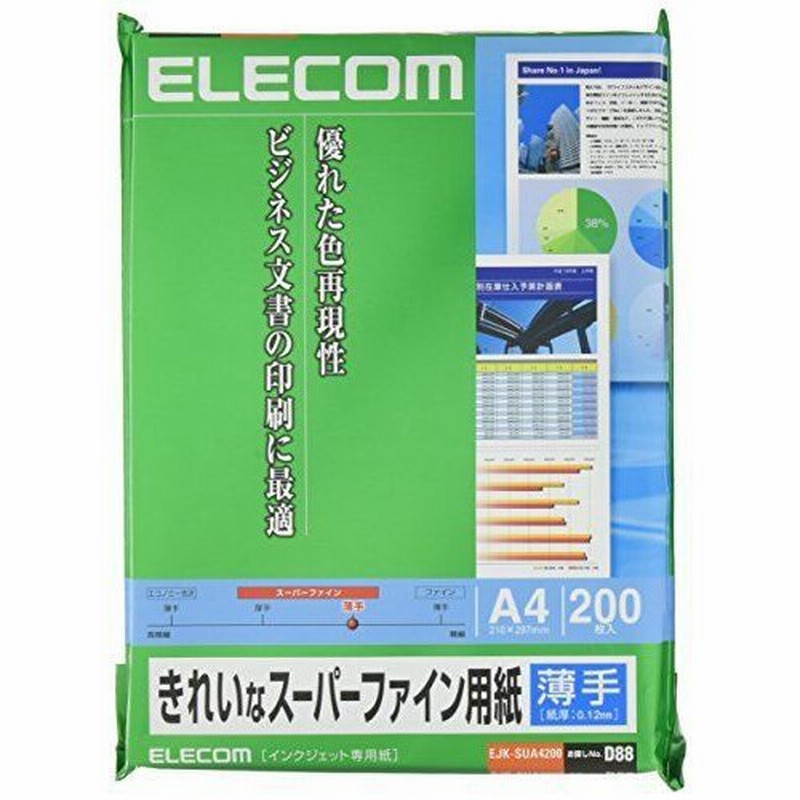 エレコム インクジェット用紙 スーパーファイン マット紙 0枚 高画質用 薄手 片面 日本製 お探しno D Ejk Su 通販 Lineポイント最大0 5 Get Lineショッピング