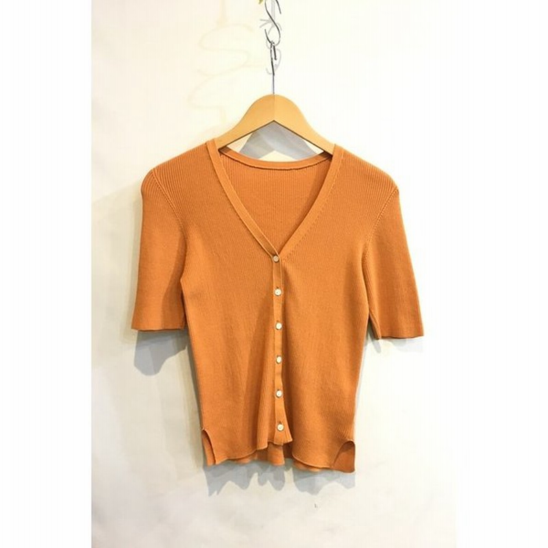 二子玉 マカフィー Macphee 18aw コットンリブvネックカーディガン オレンジ 半袖 ショートスリーブ 定価1 4万 レディース S 通販 Lineポイント最大0 5 Get Lineショッピング