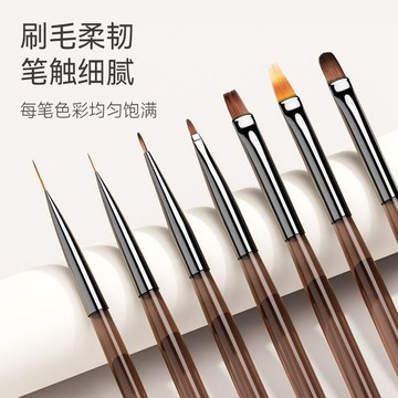 ⚡免運臺灣有貨⚡美甲筆刷套裝筆細拉綫彩繪點珠萬能筆帶蓋專業一整套高質量