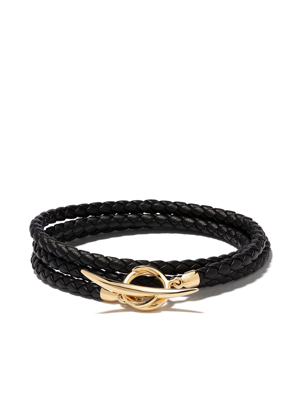 Shaun Leane - Quill wrap bracelet - unisex - Gold Vermeil/Calf Leather - M