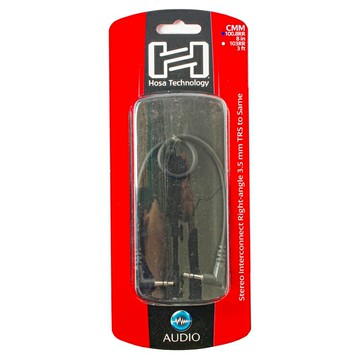耀您館★美國HOSA立體聲L型音訊線TRS公3.5mm轉3.5mm音源線CMM-100.8RR(20cm)聲音訊線聲音轉接器聲音連接線【APP下單點數4倍送】