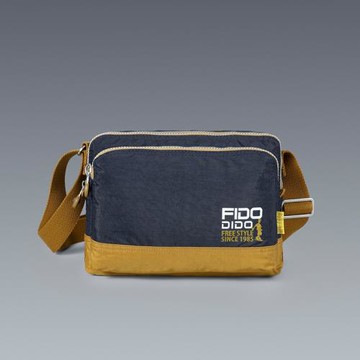 菲都狄都方形耐磨橫款男女休閑包單肩包防水牛津布潮包時尚斜挎包