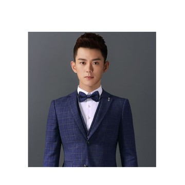 【拉福】層次新郎結婚領結糾糾(深藍)