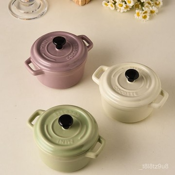 🌈臺灣熱銷🌷陶瓷嬰兒雙耳蒸蛋羹碗帶蓋兒童輔食專用甜品家用鷄蛋羹寶寶小燉盅 NDRW