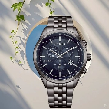 CITIZEN_星辰 AT2577-57L 亞洲限定海軍藍面三眼光動能手錶