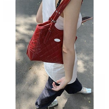 Bag House👜 韓係時尚手提小香風菱格託特包女2025夏季小衆潮流百搭單肩包