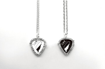 PICK HOLDER 開關式吉他彈片收納盒項鍊 925純銀樹紋質感款