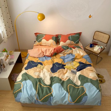 北歐風純棉簡約一米八床四件套4全棉床單被套學生宿舍3三件套夏季