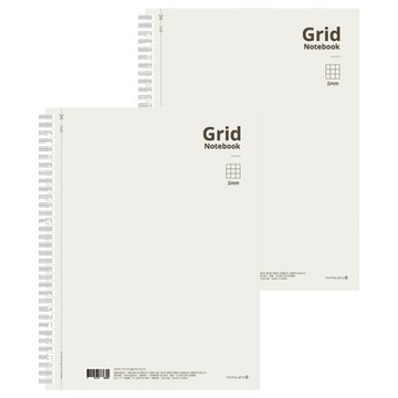 Morning Glory 4500 A4方格左翻線圈筆記本  顏色隨機  2個
