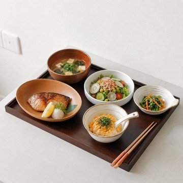 ❤️盛夏優選❤️日式和風 餐具組 儀式感 手作日式一人食7件套餐具 月子餐餐具 家用碗盤碟勺托盤 碗筷組 喬遷禮 入厝禮