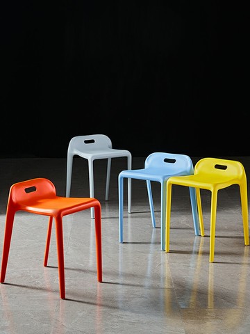 塑料凳子家用餐桌高凳現代簡約客廳高腳板凳創意餐廳輕奢休閑椅子