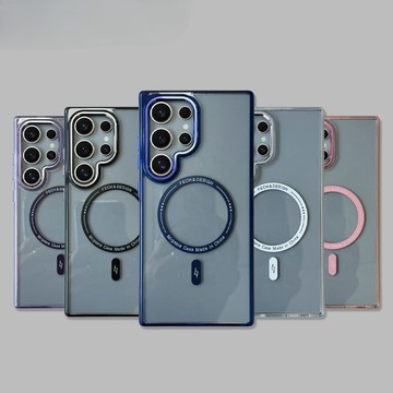 晶透磁吸殼 亞克力背板 三星S26 Ultra S25 S24 S23 S22Ultra A37 A55 S57 手機殼