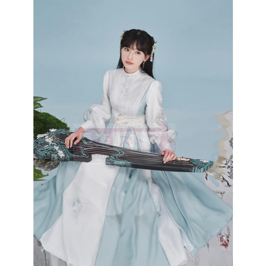 長歌琴心-剣網3連名]初秋の清雅漢要素刺繍ワンピース 通販 LINEポイント最大0.5%GET LINEショッピング