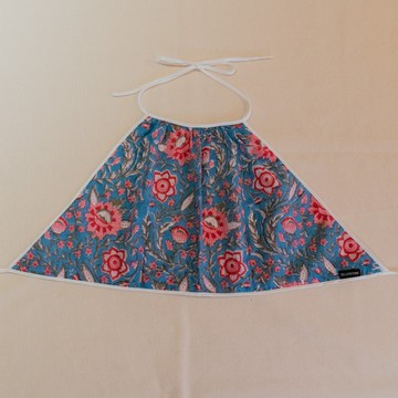 山系-海藍花火  | 印度蓋染布手作綁帶肚兜