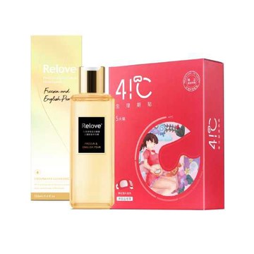 【Relove】秘淨私密衣物蛋白酵素去漬抗菌手洗精220ml(英國梨與小蒼蘭)1瓶+41度C益母草生理期貼(5片/盒)