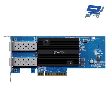 昌運監視器 synology群暉 e25g30-f2 雙埠25gbe sfp28 擴充卡